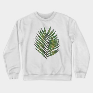 Watercolor tropical green leaf Crewneck Sweatshirt